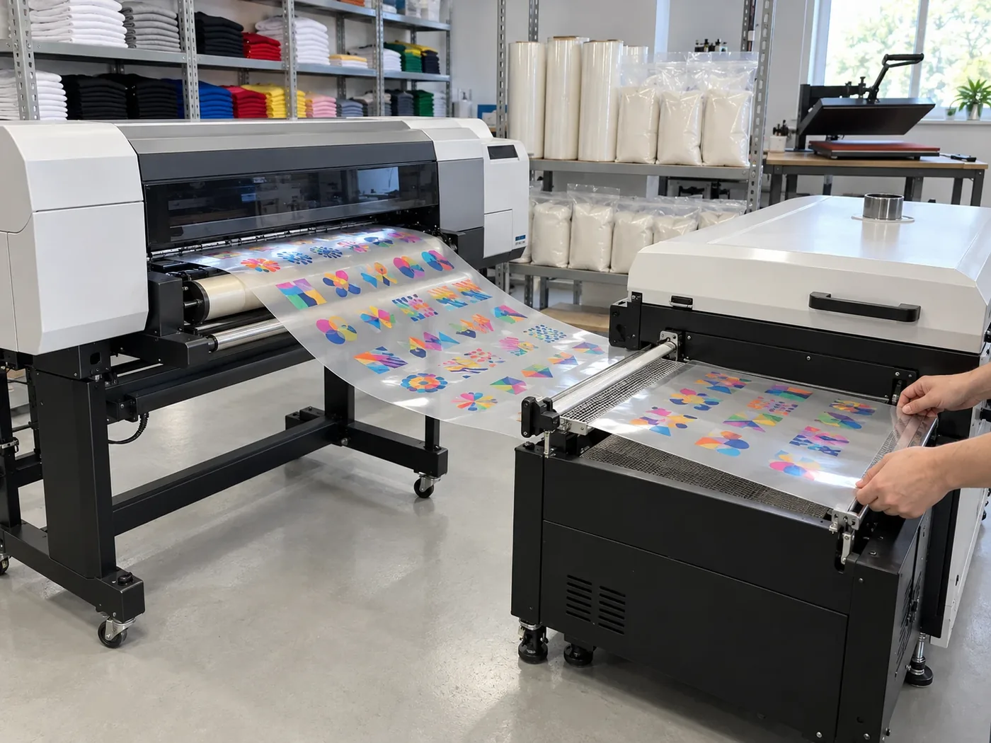 DTF tiskárna Epson SureColor G6070 a sušička v naší dílně